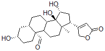 CAS 登录号：14155-65-8， 3beta,14,15beta-三羟基-19-氧代-5alpha-心甾-20(22)-烯内酯