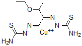 CAS 登录号：14186-84-6， 3-Ethoxy-2-oxobutyraldehyde bis(thiosemicarbazonato)copper(II)