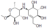 CAS 登录号：141902-24-1， (1R,2R,3S,6R)-6-[[(2R,3S,4S,5R,6S)-4,5-二羟基-6-甲氧基-2-甲基四氢吡喃-3-基]氨基]-4-(羟基甲基)环己-4-烯-1,2,3-三醇