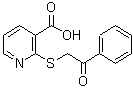 CAS 登录号：142221-23-6， 2-[(2-氧代-2-苯基乙基)硫基]烟酸
