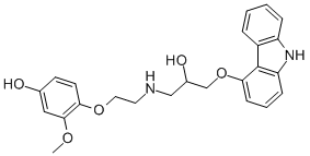 CAS#: 142227-49-4, 4-[2-[[3-(9H-Carbazol-4-Yloxy)-2-Hydroxypropyl]Amino]Ethoxy]-3-Methoxy-Phenol