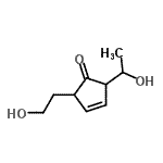 CAS 登录号：142339-66-0， 2-(1-羟基乙基)-5-(2-羟基乙基)-3-环戊烯-1-酮