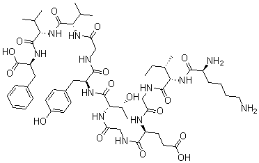 CAS 登录号：142570-54-5， L-赖氨酰-L-异亮氨酰甘氨酰-L-alpha-谷氨酰甘氨酰-L-苏氨酰-L-酪氨酰甘氨酰-L-缬氨酰-L-缬氨酰-L-苯丙氨酸