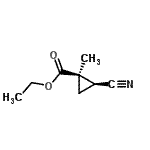 CAS 登录号：142653-21-2， 乙基(1R,2S)-2-氰基-1-甲基环丙烷羧酸酯