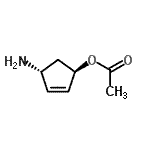 CAS 登录号：142697-70-9， (1R,4R)-4-氨基-2-环戊烯-1-基乙酸酯
