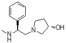 CAS 登录号：142773-73-7， (3S)-1-[(2S)-2-(甲基氨基)-2-苯基乙基]-3-吡咯烷醇