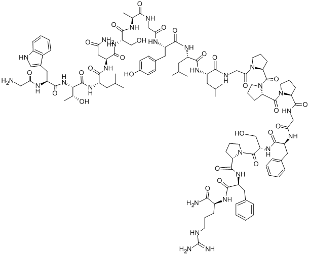 CAS 登录号：142846-71-7， 甘氨酰-L-色氨酰-L-苏氨酰-L-亮氨酰-L-天冬氨酰胺酰-L-丝氨酰-L-丙氨酰甘氨酰-L-酪氨酰-L-亮氨酰-L-亮氨酰甘氨酰-L-脯氨酰-L-脯氨酰-L-脯氨酰甘氨酰-L-苯丙氨酰-L-丝氨酰-L-脯氨酰-L-苯丙氨酰-L-精氨酰胺