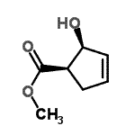 CAS 登录号：143370-10-9， 甲基(1R,2S)-2-羟基-3-环戊烯-1-羧酸酯