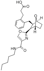 CAS 登录号：143443-90-7， 3-[2-[[(1S,5S,6R)-5-[4-(戊基氨基甲酰)-1,3-恶唑-2-基]-7-氧杂双环[2.2.1]庚烷-6-基]甲基]苯基]丙酸