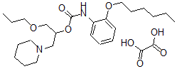 CAS 登录号：143503-37-1， [1-(1-哌啶基)-3-丙氧基-丙-2-基]N-(2-己氧基苯基)氨基甲酸酯草酸盐