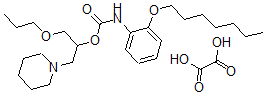 CAS 登录号：143503-38-2， [1-(1-哌啶基)-3-丙氧基-丙-2-基]N-(2-庚氧基苯基)氨基甲酸酯草酸盐