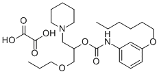CAS 登录号：143503-41-7， (3-(己氧基)苯基)-氨基甲酸1-(1-哌啶基甲基)-2-丙氧乙基酯草酸盐(1:1)