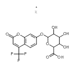 CAS 登录号：143547-78-8， 钾;3,4,5-三羟基-6-[2-氧代-4-(三氟甲基)苯并吡喃-7-基]氧基-四氢吡喃-2-羧酸