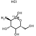 CAS 登录号：143553-09-7， (4Xi)-2-氨基-2-脱氧-D-(1-<sup>13</sup>C)-木糖基-吡喃己糖盐酸盐(1:1)