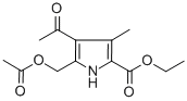 CAS 登录号：143583-56-6， 4-乙酰基-5-[(乙酰氧基)甲基]-3-甲基-1H-吡咯-2-羧酸乙酯