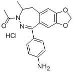 CAS#: 143692-40-4, 1-(4-Aminophenyl)-3-Acetyl-4-Methyl-7,8-Methylene-Dioxy-3,4-Dihydro-5H-2,3-Benzodiazepine