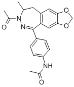 CAS#: 143692-53-9, N-(4-(7-Acetyl-8,9-Dihydro-8-Methyl-7H-1,3-Dioxolo(4,5-h)(2,3)Benzodiazepin-5-Yl)Phenyl)-Acetamide