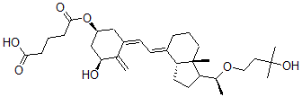 CAS 登录号：143773-34-6， 5-[(1S,3E,5S)-3-[(2E)-2-[(3aR,7aR)-1-[(1S)-1-(3-羟基-3-甲基丁氧基)乙基]-7alpha-甲基-2,3,3A,5,6,7-六氢-1H-茚-4-亚基]亚乙基]-5-羟基-4-亚甲基环己基]氧基-5-氧代戊酸