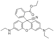 CAS#: 144429-82-3, 2-[9-Cyano-3,6-Bis(Ethylamino)-2,7-Dimethyl-9H-Xanthen-9-Yl]-Benzoic Acid Ethyl Ester