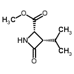 CAS 登录号：144452-35-7， 甲基(2S,3S)-3-异丙基-4-氧代-2-吖丁啶羧酸酯