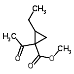 CAS 登录号：144465-34-9， 甲基1-乙酰基-2-乙基环丙烷羧酸酯