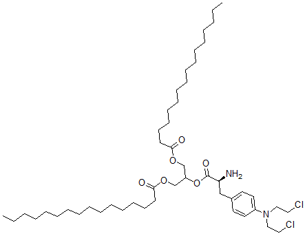 CAS 登录号：144558-52-1， [2-[(2S)-2-氨基-3-[4-[二(2-氯乙基)氨基]苯基]丙酰]氧基-3-棕榈酰氧基丙基]棕榈酸酯
