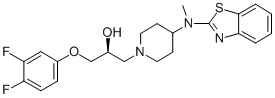 CAS 登录号：144665-07-6， (2S)-1-[4-(1,3-苯并噻唑-2-基-甲基氨基)哌啶-1-基]-3-(3,4-二氟苯氧基)丙-2-醇