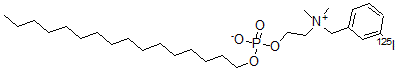 CAS 登录号：144774-69-6， 十六烷基-2-(N,N-二甲基-N-(间碘苄基)铵)乙基磷酸酯盐