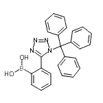 CAS 登录号：144873-97-2， [2-(1-三苯甲基-1H-四唑-5-基)苯基]硼酸