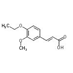 CAS 登录号：144878-40-0， (2E)-3-(4-乙氧基-3-甲氧基苯基)丙烯酸