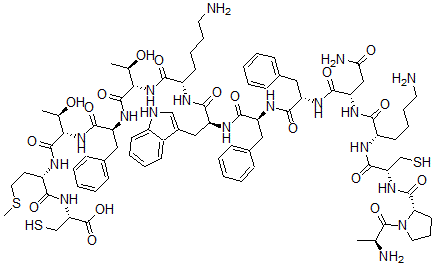 CAS 登录号：145038-23-9， 2-L-脯氨酸-13-L-蛋氨酸生长抑素