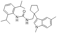 CAS#: 145131-24-4, 1-[[1-(1,5-Dimethylindol-3-Yl)Cyclopentyl]Methyl]-3-[2,6-Di(Propan-2-Yl)Phenyl]Urea