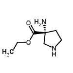 CAS 登录号：145166-61-6， 乙基(3R)-3-氨基-3-吡咯烷羧酸酯