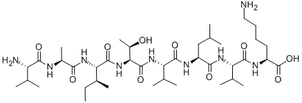 CAS 登录号：145224-99-3， L-缬氨酰-L-丙氨酰-L-异亮氨酰-L-苏氨酰-L-缬氨酰-L-亮氨酰-L-缬氨酰-L-赖氨酸