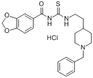 CAS 登录号：145232-73-1， N-[2-(1-苄基哌啶-4-基)乙基硫代氨基甲酰]-1,3-苯并二氧戊环-5-甲酰胺盐酸盐