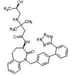 CAS 登录号：145455-35-2， 3-{[(2R)-2-羟基丙基]氨基}-3-甲基-N-[(3R)-2-氧代-1-{[2'-(2H-四唑-5-基)-4-联苯基]甲基}-2,3,4,5-四氢-1H-1-苯并氮杂卓-3-基]丁酰胺