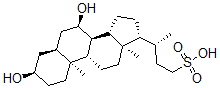CAS 登录号：145523-79-1， (3R)-3-[(3R,5S,7R,8R,9S,10S,13R,14S,17R)-3,7-二羟基-10,13-二甲基-2,3,4,5,6,7,8,9,11,12,14,15,16,17-十四氢-1H-环戊烯并[a]菲-17-基]丁烷-1-磺酸
