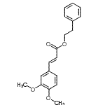 CAS 登录号：145551-14-0， 2-苯基乙基(2E)-3-(3,4-二甲氧基苯基)丙烯酸酯