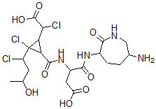 CAS#: 145586-00-1, 4-[(6-Amino-2-Oxoazepan-3-Yl)Amino]-3-[[2-Chloro-2-(1-Chloro-3-Hydroxybutyl)-3-(1-Chloro-2-Hydroxy-2-Oxoethyl)Cyclopropanecarbonyl]Amino]-4-Oxobutanoic Acid