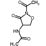 CAS 登录号：14617-47-1， N-(2-乙酰基-3-氧代-1,2-恶唑烷-4-基)乙酰胺