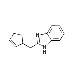 CAS 登录号：146350-93-8， 2-(2-环戊烯-1-基甲基)-1H-苯并咪唑