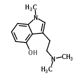CAS 登录号：1465-16-3， 3-[2-(二甲基氨基)乙基]-1-甲基-1H-吲哚-4-醇
