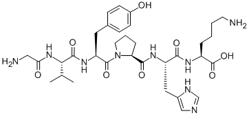 CAS#: 146935-77-5, (2S)-6-Amino-2-[[(2S)-2-[[(2S)-1-[(2S)-2-[[(2S)-2-[(2-Aminoacetyl)Amino]-3-Methylbutanoyl]Amino]-3-(4-Hydroxyphenyl)Propanoyl]Pyrrolidine-2-Carbonyl]Amino]-3-(3H-Imidazol-4-Yl)Propanoyl]Amino]Hexanoic Acid