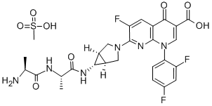 CAS#: 146961-76-4, L-Alanyl-N-[(1alpha,5alpha,6alpha)-3-[6-Carboxy-8-(2,4-Difluorophenyl)-3-Fluoro-5,8-Dihydro-5-Oxo-1,8-Naphthyridin-2-Yl]-3-Azabicyclo[3.1.0]Hex-6-Yl]-L-Alaninamide