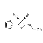 CAS 登录号：147033-82-7， (2R,4S)-2-乙氧基-4-(2-呋喃基)-1,1-环丁烷二甲腈