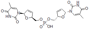 CAS 登录号：147104-00-5， 二[[(2S,5R)-5-(5-甲基-2,4-二氧代嘧啶-1-基)-2,5-二氢呋喃-2-基]甲基]磷酸氢酯