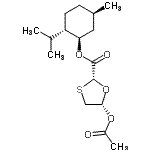 CAS 登录号：147126-65-6， (1R,2S,5R)-2-异丙基-5-甲基环己基(2R,5S)-5-乙酰氧基-1,3-恶噻戊环-2-羧酸酯
