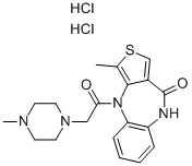 CAS#: 147416-96-4, 1-Methyl-10-[2-(4-Methylpiperazin-1-Yl)Acetyl]-5H-Thieno[3,4-b][1,5]Benzodiazepin-4-One Dihydrochloride