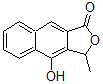 CAS 登录号：148870-43-3， 9-羟基-1-甲基-1H-苯并[f][2]苯并呋喃-3-酮