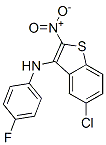 CAS 登录号：149338-26-1， 5-氯-N-(4-氟苯基)-2-硝基-1-苯并噻吩-3-胺